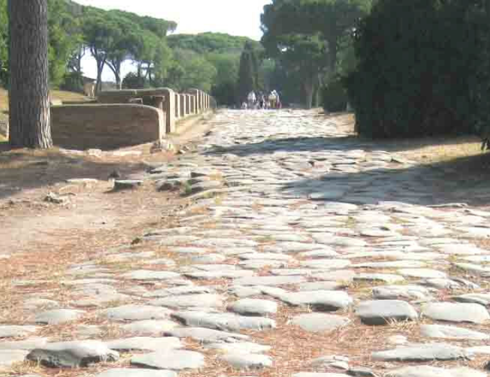 Photo of an ancient stone road